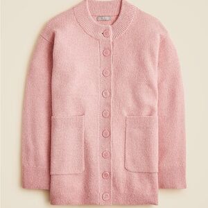J.Crew Relaxed Milano-Stitch Cardigan - Quiet Rose Bloom